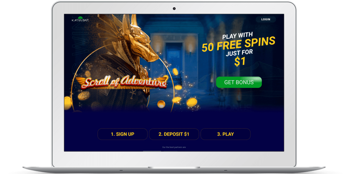 KatsuBet Casino $1 deposit bonus