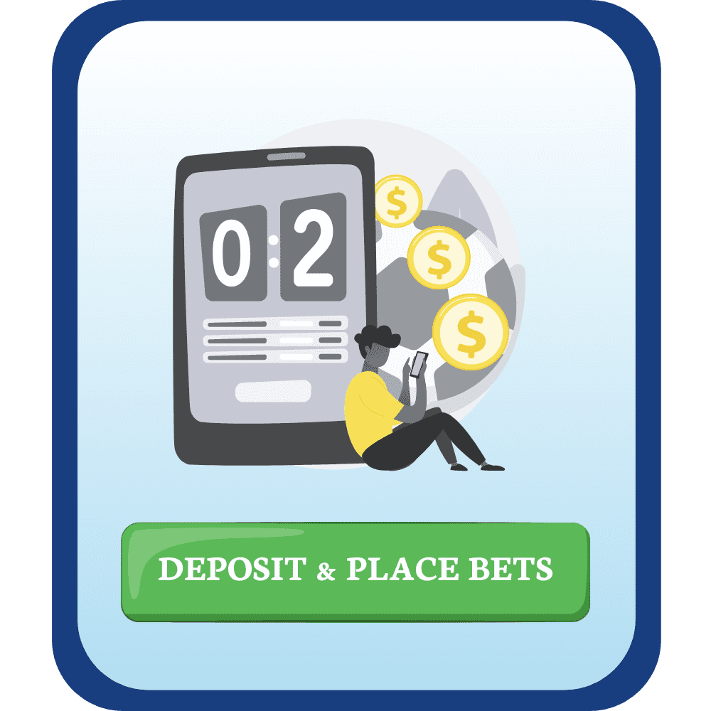 deposit and place bets